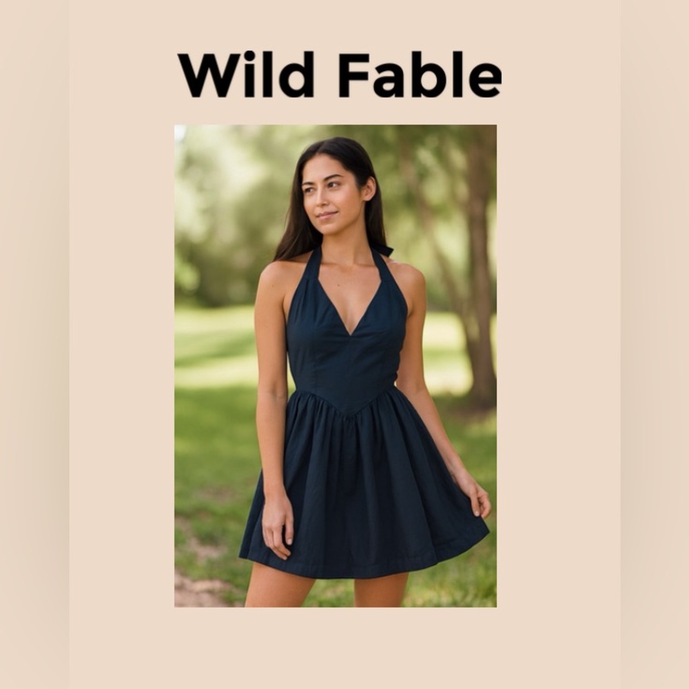 Wild Fable Women’s Halter Mini Skater Dress Size Medium